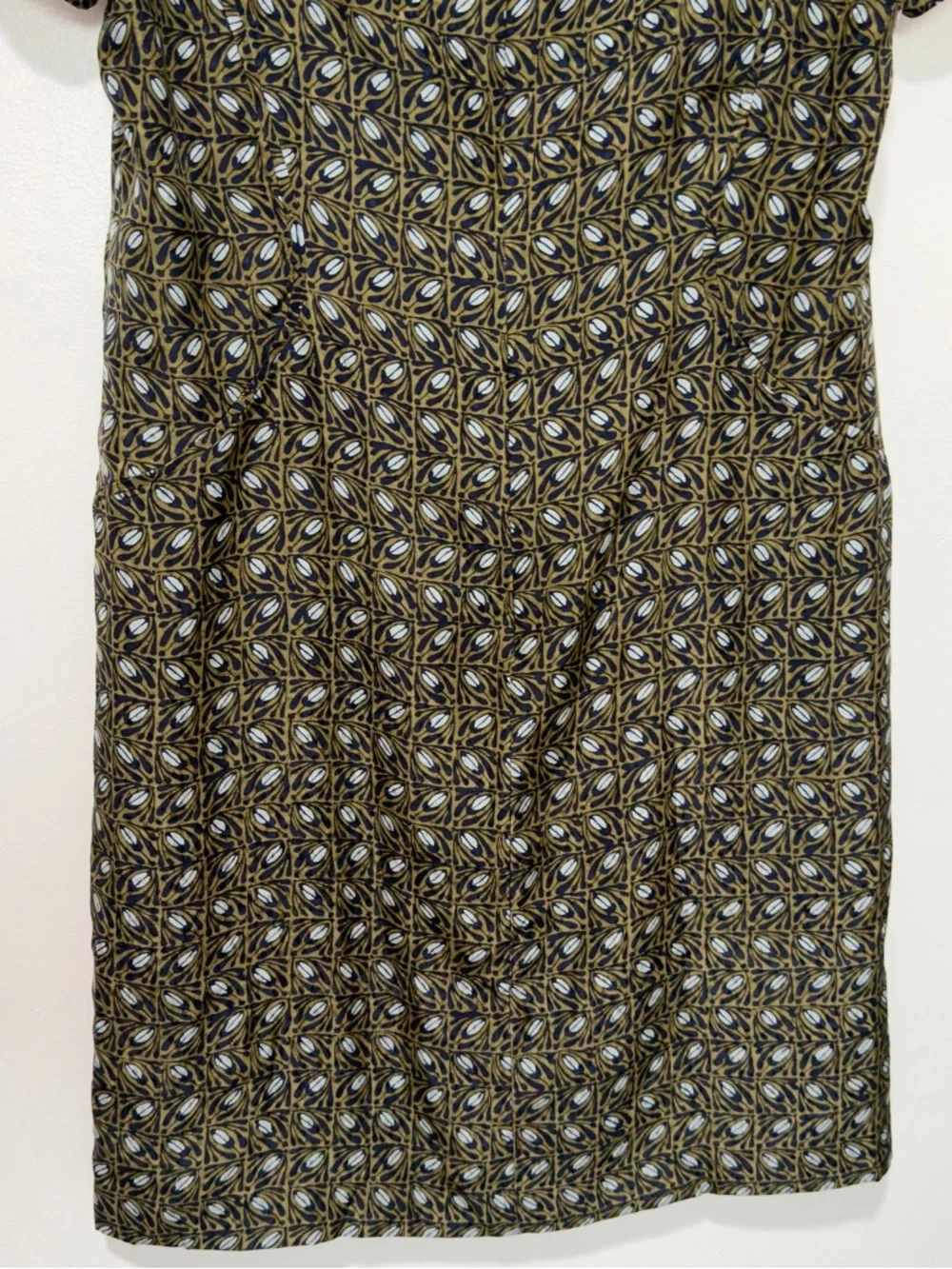 Tory Burch Green Silk Harriet Short Sleeve Dress Women's Size 8 Green